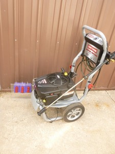 Craftsman 2700 psi gas pressure washer with hose & wand. Engine runs. Not able to fully test. As shown.
