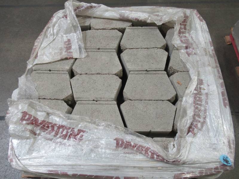 lot 34 image: Pavestone 6.75 in. L x 11.63 in. W x 4 in. H Tan Concrete Retaining Wall Block (72-Pieces23.3 sq. ft.Pallet) 81106