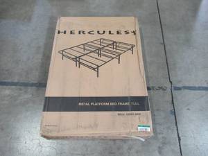 lot 117 image: Hercules Full-Size 14 in. H Heavy Duty Metal Platform Bed Frame 125001-5030