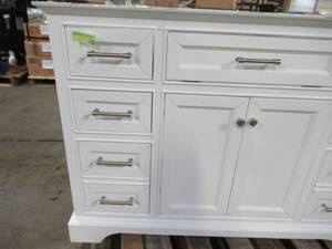 lot 119 image: Home Decorators Collection Windlowe 49 in. W x 22 in. D x 35 in. H Bath Vanity in White 15101-VS49C-WT