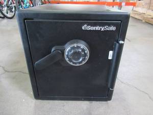 lot 13 image: Sentrysafe Fireproof Waterproof 1.23 cu ft Combination Residential Floor Safe SFW123CSBLK