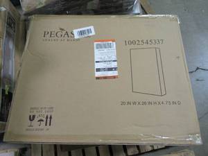 lot 124 image: Pegasus 20 in. x 26 in. Framed Recessed or Surface-Mount Bathroom Medicine Cabinet 1002545337