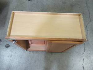 lot 134 image: RSI Home Products Sales CBKW3612-MO 36 x 12 in. Medium Oak Assembled Wall Cabinet