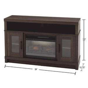 lot 324 image: Ashmont 54 in. Freestanding Electric Fireplace TV Stand in Gray Oak, WSFP54HD-31
