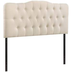 lot 333 image: Modway Annabel Queen Upholstered Fabric Headboard in Ivory, MOD-5154-IVO