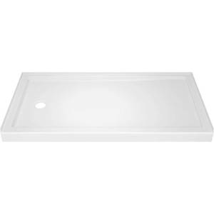 lot 357 image: Delta Classic 400 32 in. x 60 in. Single Threshold Left Drain Shower Base in High Gloss White, 40094L