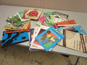 ASSORTED SHEET MUSIC, FOR ACCORDION, PIANO, CLARINET, ORGAN, MORE, INCLUDING POLKAS, POP MUSIC