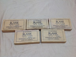 lot 62 image: 5 Boxes 30 Cal Blank Cartridges