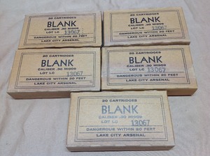 lot 65 image: 5 Boxes 30 Cal Blank Cartridges