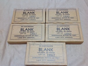 lot 66 image: 5 Boxes 30 Cal Blank Cartridges