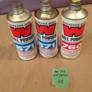 lot 95 image: 3 Cans Win Ball Powder