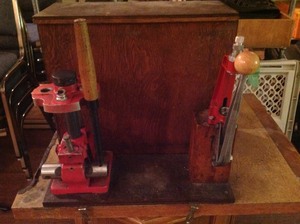 lot 128 image: 2 Reloading Press Mounted on Board