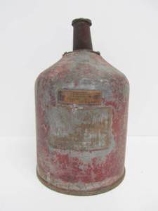lot 163 image: Antique Heavy Steel Safety Can