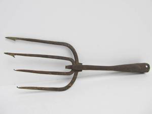 lot 169 image: Antique Hand Forged Fishing Spear