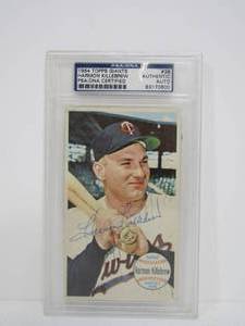 lot 82 image: Original 1964 Large Sized HARMON KILLEBREW Autographed Baseball Card