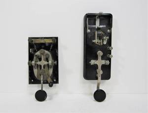 lot 45 image: 2 Vintage Telegraph Keys