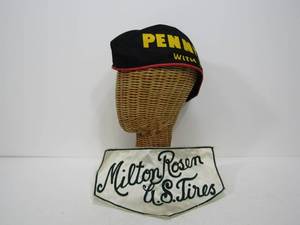lot 47 image: Vintage Service Station PENNZOIL Cap & 1930s Era Milton Rosen US Tires Jacket Patch