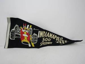 lot 48 image: Full Sized Vintage 1950s Indianapolis 500 Felt Pennant