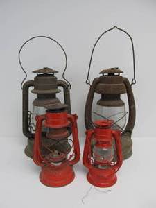 lot 138 image: 4 Vintage Lanterns 