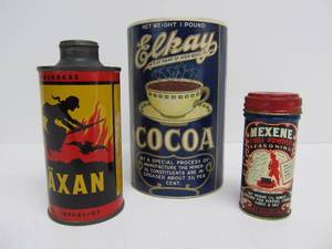 lot 146 image: Vintage Advertising Tins & Cocoa Can