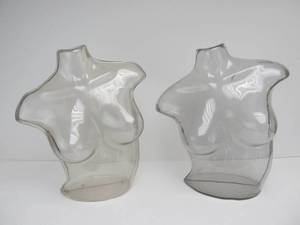 lot 161 image: 2 Vintage 1970s Lucite Acrylic Female Torso Mannequins