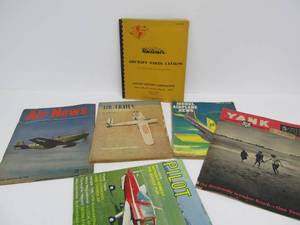 lot 212 image: Group of Vintage Airplane Magazines & Parts Catalog