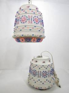 lot 298 image: Pair of Vintage Retro Hanging LAWNWARE Pendant Lamps
