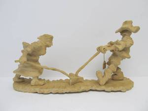 lot 76 image: Large Hand Carved Signed Wood Sculpture by Niklas Snidare