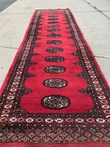 lot 321 image: Vintage Hand Knotted Wood Runner Rug