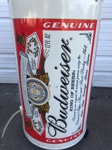 lot 363 image: Vintage 80s Rolling BUDWEISER Beer Can Cooler