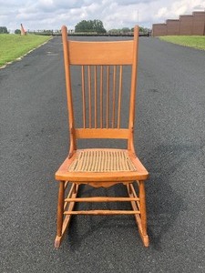 lot 374 image: Antique Narrow High Back Windsor Rocker