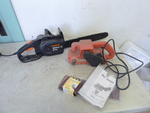 lot 14 image: Chain Saw and Belt Sander