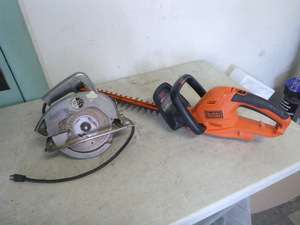 lot 62 image: Circular Saw and Hedge Trimmer