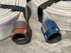 lot 10 image: Lot Of (4) 3 X 50ft Fire-Truck Water Hoses