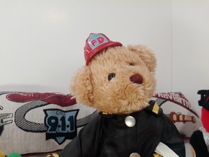 lot 202 image: Adorable Firefighter Plush Toys