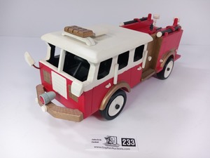 lot 233 image: Handcrafted Vintage Wooden Fire Truck 2