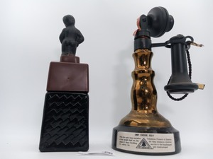 lot 257 image: 1970s Vintage Jim Beam Telephone Decanter and Bonny Boy Masterpiece Decanter