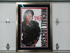 lot 261 image: Michael Jackson Bad Framed Poster