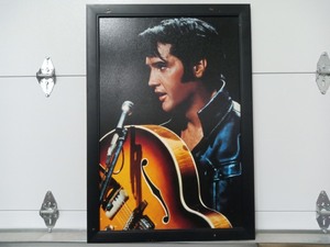 lot 262 image: Framed Elvis Picture