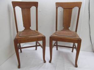lot 190 image: antique dining chairs