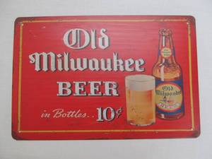 lot 124 image: old Milwaukee beer sign
