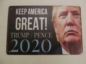 lot 158 image: metal sign trumppence