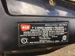 lot 25 image: WEN 7 Inch Speed Sander  Polisher