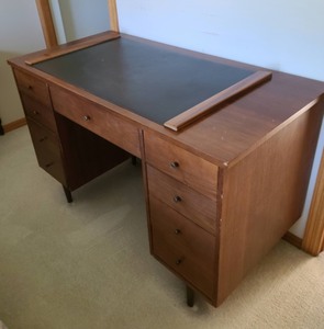 lot 109 image: Vintage Wood Office Desk