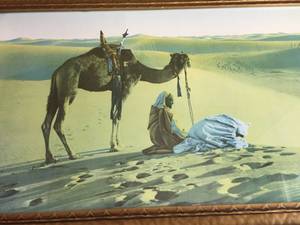 lot 188 image: Prayers In The Desert Framed Art
