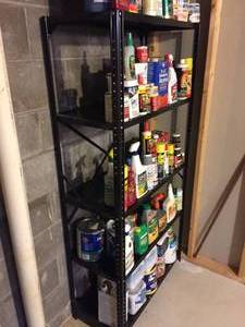 lot 195 image: Large Chemical Lot And Metal Shelf