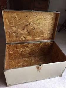 lot 205 image: Chest With Wooden Interior