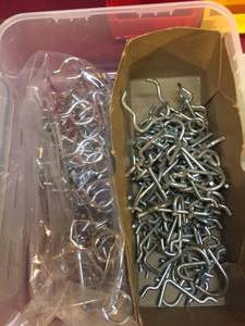 lot 248 image: Large Lot Of Peg hooks And Garage Storage Bins