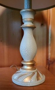 lot 32 image: White Painted Table Lamp