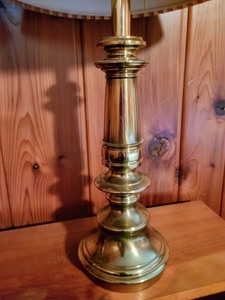 lot 31 image: Pair of Brass Table Lamps